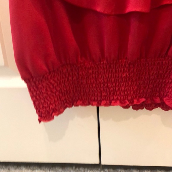 Red ruffle summer top - Picture 3 of 5